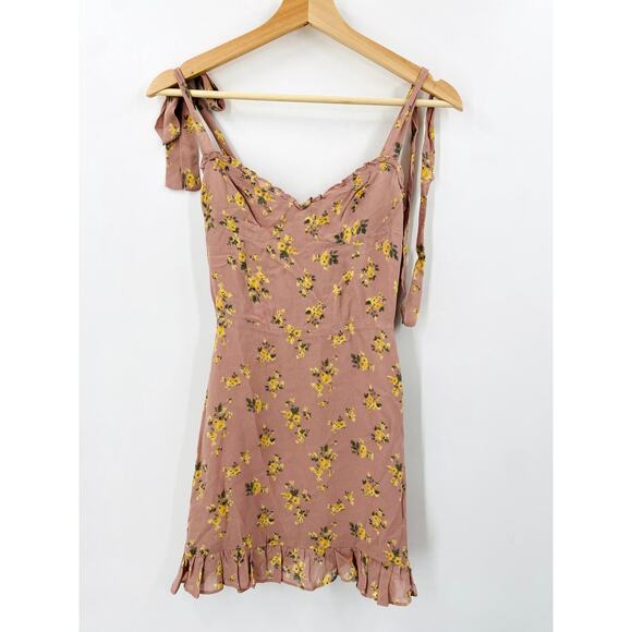 Reformation RARE Pink Floral Christine Mini Dress - Picture 3 of 7